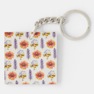 Floral design sleutelhanger