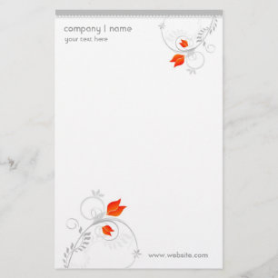 Floral Design Stationery Briefpapier