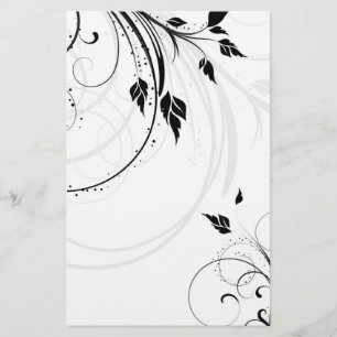 Floral Design Stationery Briefpapier