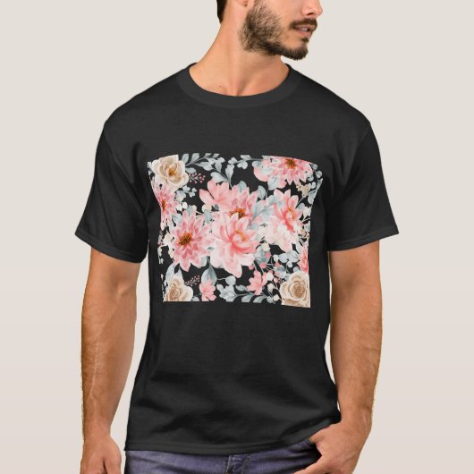 Floral design t-shirt (Voorkant)