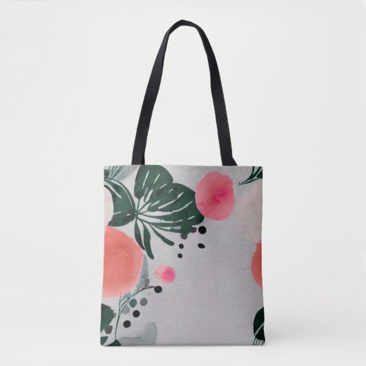 Floral design tote bag (Voorkant)