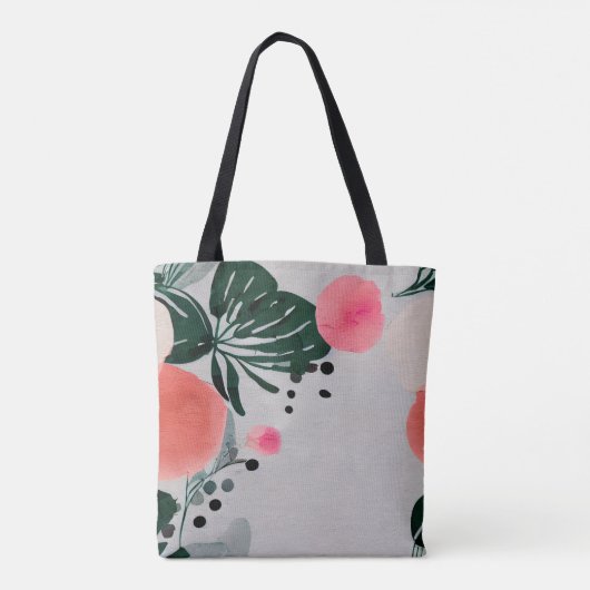 Floral design tote bag (Achterkant)