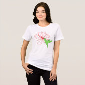 Floral Design Tri-Blend Shirt (Voorkant volledig)