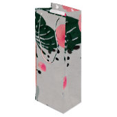 Floral Design wijnzak Wijn Cadeautas (Achterkant Gekanteld)