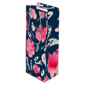 Floral Design wijnzak Wijn Cadeautas (Voorkant Gekanteld)