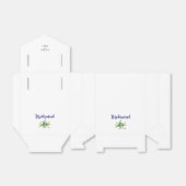 Floral Design with Bridesmaid in Blue & Green Bedankdoosjes (Uitgevouwen)