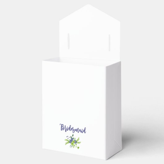 Floral Design with Bridesmaid in Blue & Green Bedankdoosjes (Geopend)