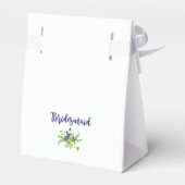 Floral Design with Bridesmaid in Blue & Green Bedankdoosjes (Achterkant)