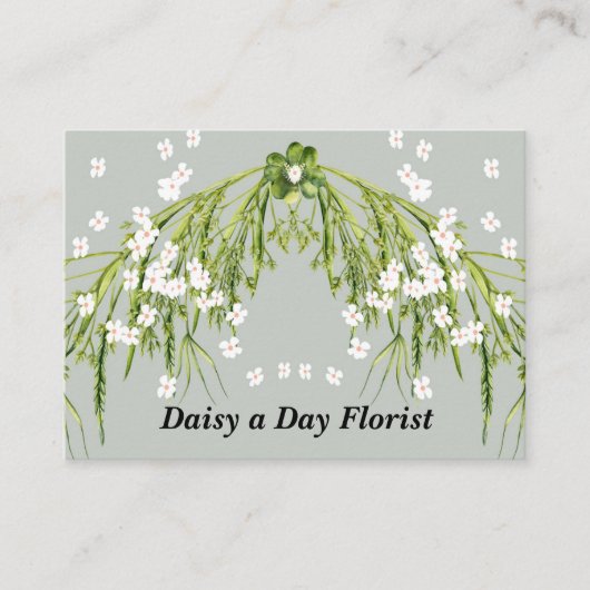 Floral Design with Daisies and Herb Planten Visitekaartje (Voorkant)