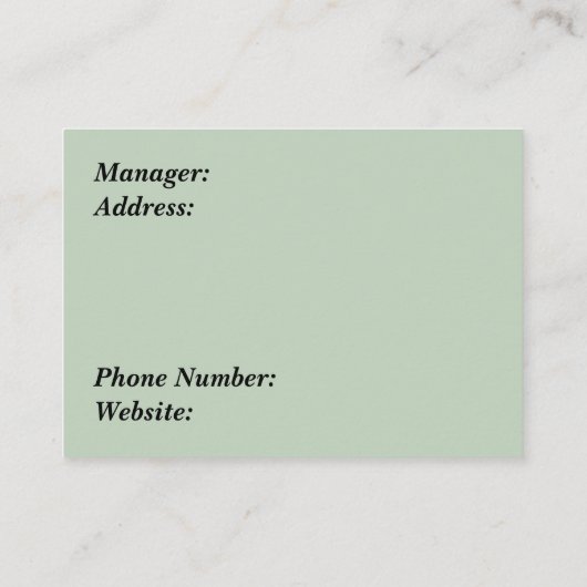 Floral Design with Daisies and Herb Planten Visitekaartje (Achterkant)