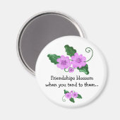 Floral Design with Friendship Gezegde Magneet (Voorkant / Achterkant)