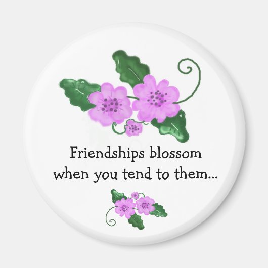 Floral Design with Friendship Gezegde Magneet (Voorkant)