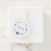 Floral Design with Hearts in Blue for Events Bedankjes Labels (In situ)