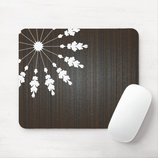 Floral design-Wooden BG Muismat (Met muis)