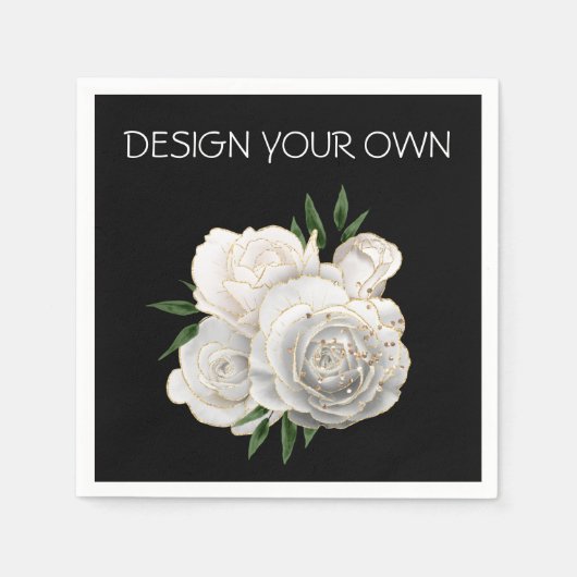 Floral Design Your Own Napkin Servet (Voorkant)