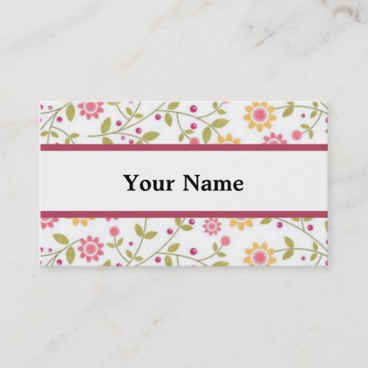 Floral Designer Business Card-sjabloon Visitekaartje (Voorkant)