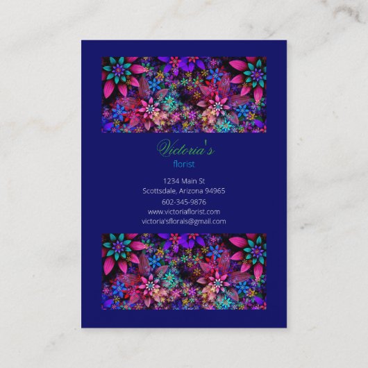 Floral Designer Kleurrijke Bloemen Mooi Visitekaartje (Achterkant)