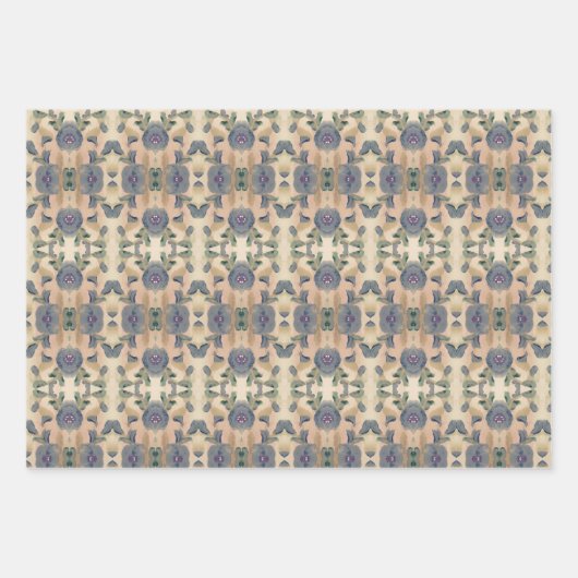 Floral Designer Patterned Inpakpapier Vel (Voorkant)