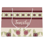 Floral Designer plum en frambozen Groot Cadeauzakje (Voorkant)