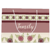 Floral Designer plum en frambozen Groot Cadeauzakje (Achterkant)