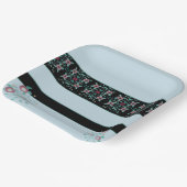 Floral Designer Square Papieren Bordje (Gebogen)