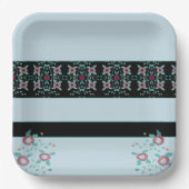 Floral Designer Square Papieren Bordje (Voorkant)