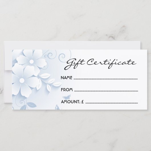 Floral DesignRack Kaart (Achterkant)