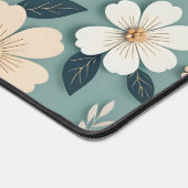Floral Desk Mat – Aangepaste naam Kantoor Decor (Hoek)