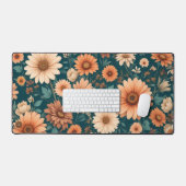 Floral Desk Mat, Abstracte botanische mousepad, Em Bureaumat (Keyboard & Muis)