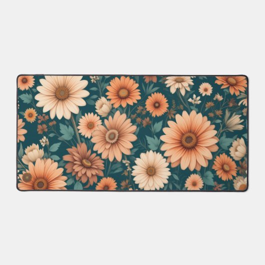 Floral Desk Mat, Abstracte botanische mousepad, Em Bureaumat (Voorkant)