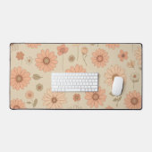 Floral Desk Mat, Esthetische Desk Decor, Toetsenbo Bureaumat (Keyboard & Muis)