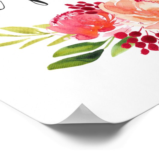 Floral Desondanks hield ze vol Poster (Hoek)