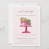 Floral Dessert Cake Store Grand Opening Bedankkaart (Voorkant)