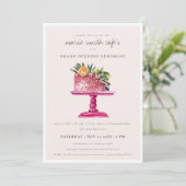 Floral Dessert Cake Store Grand Opening Bedankkaart (Staand voorkant)