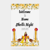 Floral Dholki nacht acryl teken Acryl Bord (Voorkant)