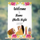 Floral Dholki nacht acryl teken Bord (Neutraal)