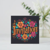 Floral dia de los muertos kaart (Staand voorkant)