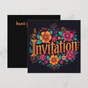 Floral dia de los muertos kaart