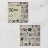 Floral Diagram Vierkante Visitekaartje (Voorkant / Achterkant)