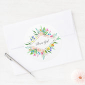 Floral Diamond Bloemenmeisje Sticker (Envelop)