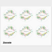 Floral Diamond Bruidsmeisje Sticker (Vel)