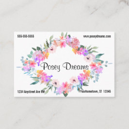 Floral Diamond Lijst Bloemenwinkel Bloemist Busine Visitekaartje