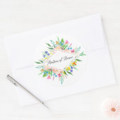Floral Diamond Matron of Honor Sticker (Envelop)