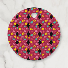 Floral Diamonds Round Bedankjes Labels