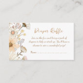 Floral Diaper Baby shower Enclosure Kaart (Voorkant)