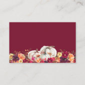 Floral Diaper Baby shower Enclosure Kaart Visitekaartje (Achterkant)