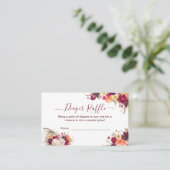 Floral Diaper Baby shower Enclosure Kaart Visitekaartje (Staand voorkant)