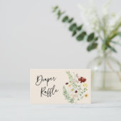 Floral Diaper Baby shower Enclosure Kaart Visitekaartje (Staand voorkant)