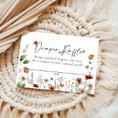 Floral Diaper Raffle Baby Shower Card Notitiekaartje