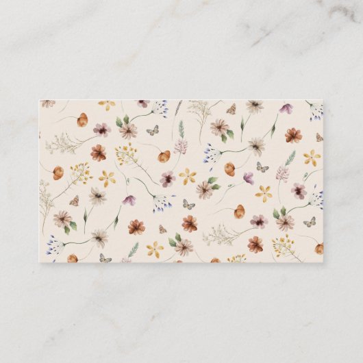 Floral Diaper Raffle Enclosure Kaart (Achterkant)